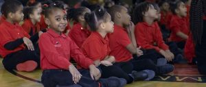 KIPP : Albany elementary students sitting during and assembly